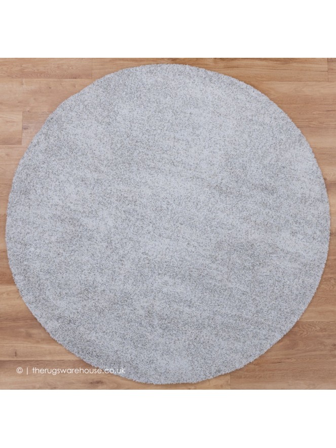 Mehari White Grey Mix Circle Rug - 7