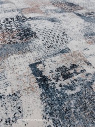 Nima Grey Orange Rug - Thumbnail - 6