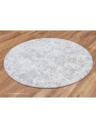 Yega Grey Cream Circle Rug - Thumbnail - 2