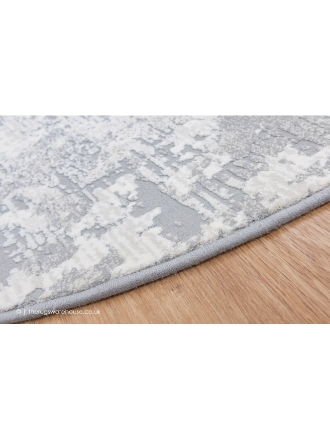 Yega Grey Cream Circle Rug - 3