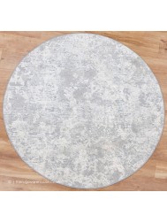 Yega Grey Cream Circle Rug - Thumbnail - 7