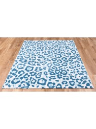 Leopard Quest Blue Rug - Thumbnail - 2