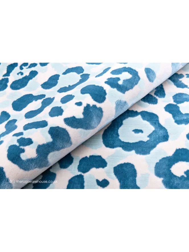 Leopard Quest Blue Rug - 5