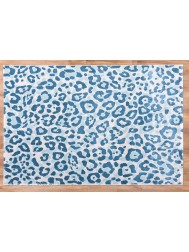 Leopard Quest Blue Rug - Thumbnail - 8