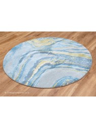 Makanza Blue Circle Rug - Thumbnail - 2