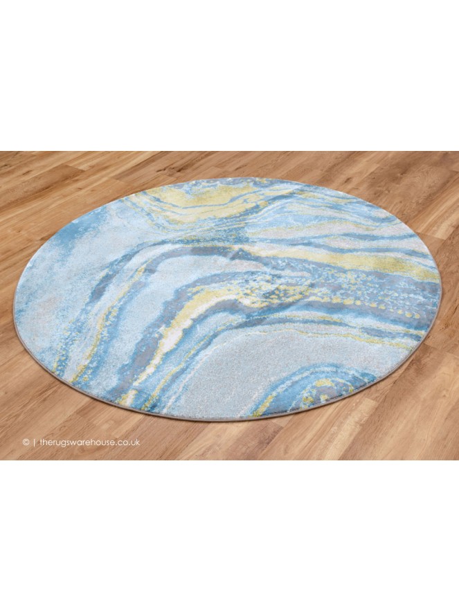 Makanza Blue Circle Rug - 2