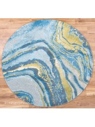 Makanza Blue Circle Rug - Thumbnail - 7