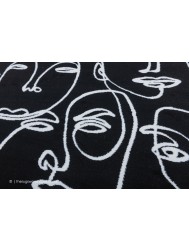 Faces Black White Rug - Thumbnail - 8