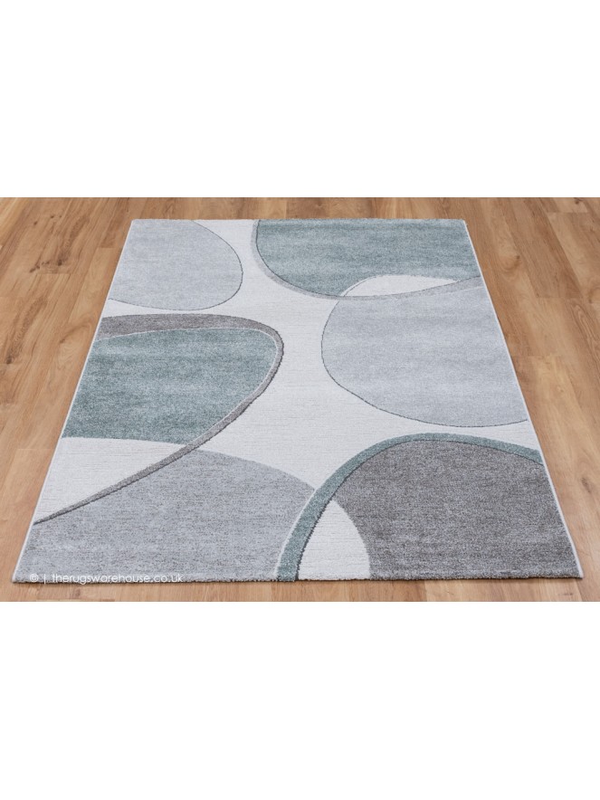 Tango Grey Teal Rug - 2