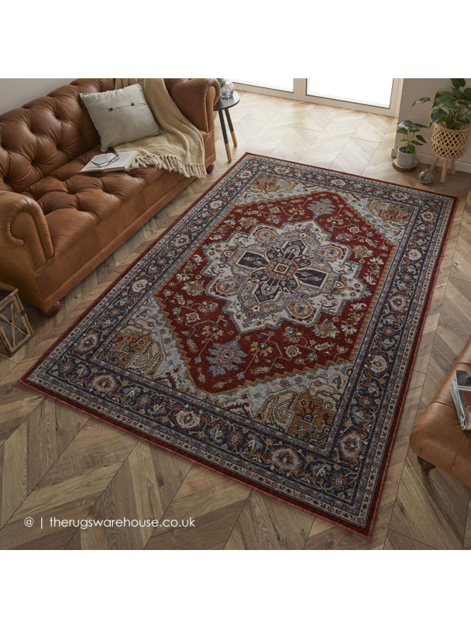 Sarouk 1144R Red Rug - 2