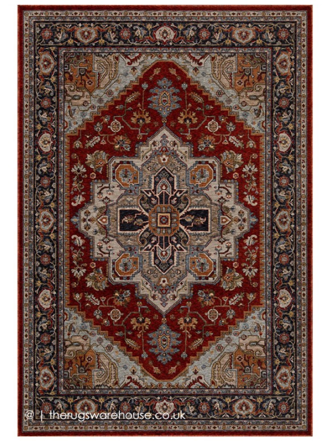 Sarouk 1144R Red Rug - 7