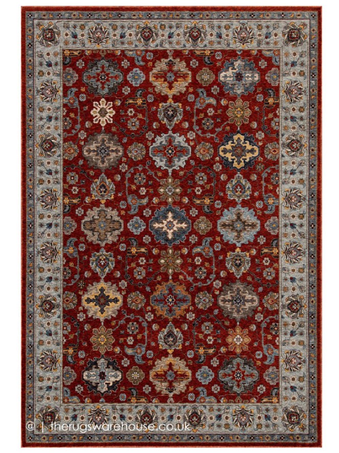 Sarouk 561C Red Rug - 7