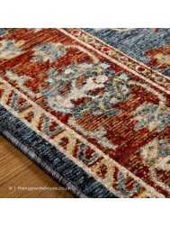 Sarouk 5096B Blue Red Rug - Thumbnail - 4