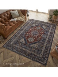 Sarouk 8022E Blue Rug - Thumbnail - 2