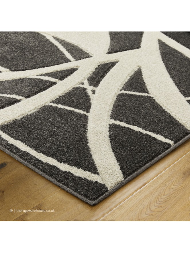 Portland Swirl Charcoal Rug - 4