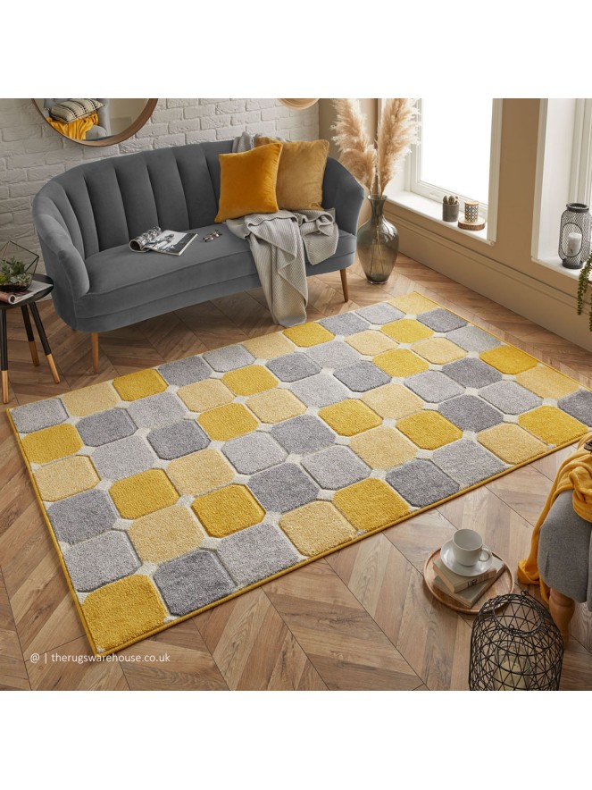 Portland Bloxs Yellow Rug - 2