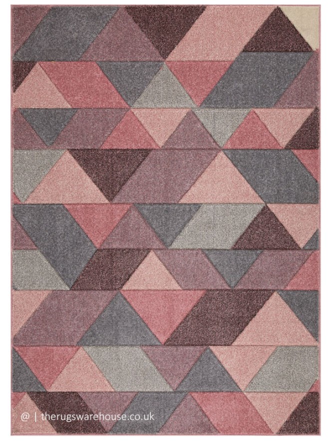 Portland Triangles Pink Rug - 8