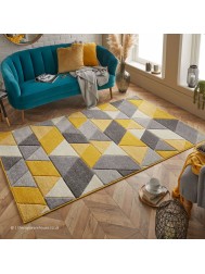 Portland Triangles Yellow Rug - Thumbnail - 2