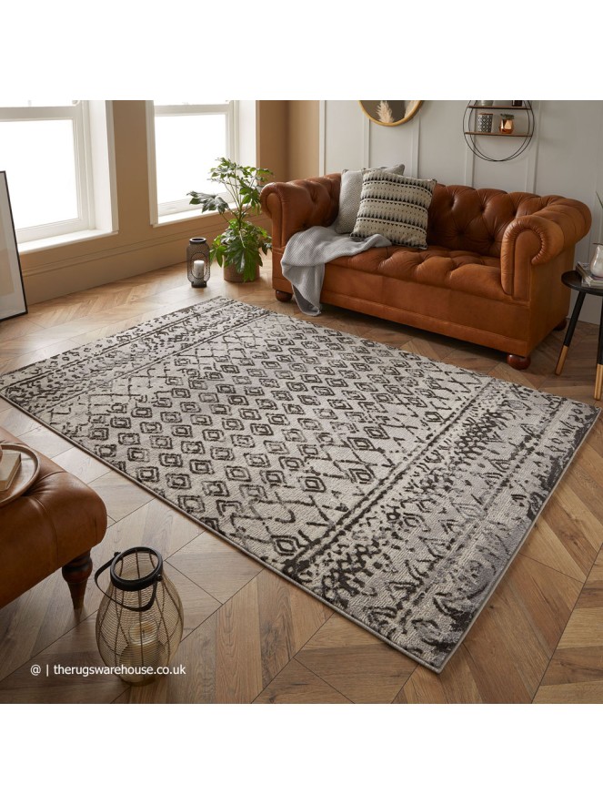 Vinci Distressed Grey Rug - 2