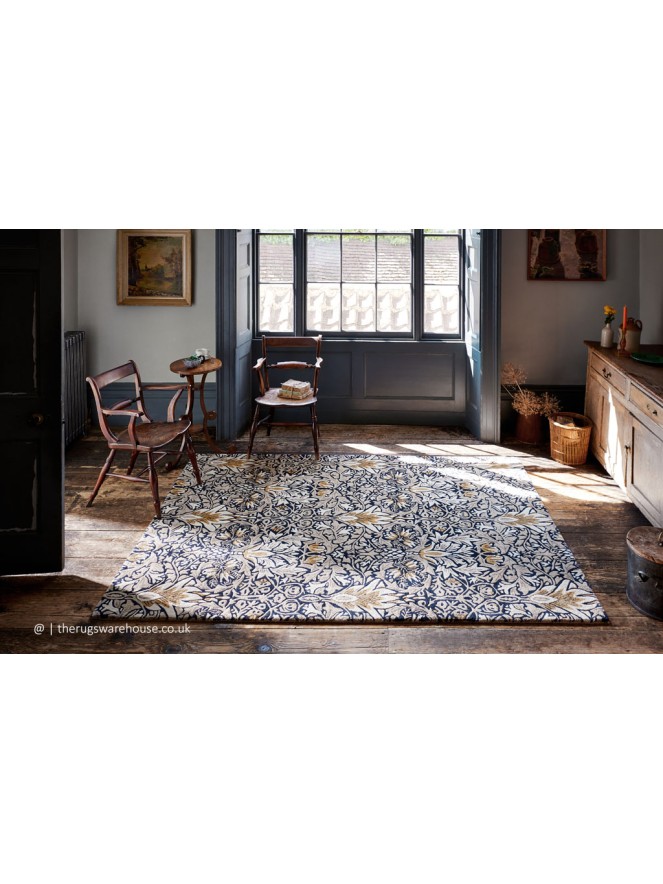 Snakeshead Indigo Rug - 4