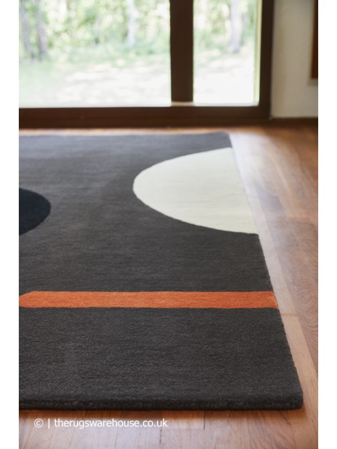 Geo Flower Graphite Rug - 3