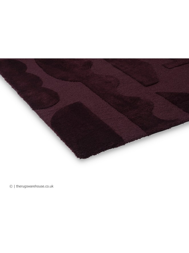 Mural Burgundy Rug  - 4