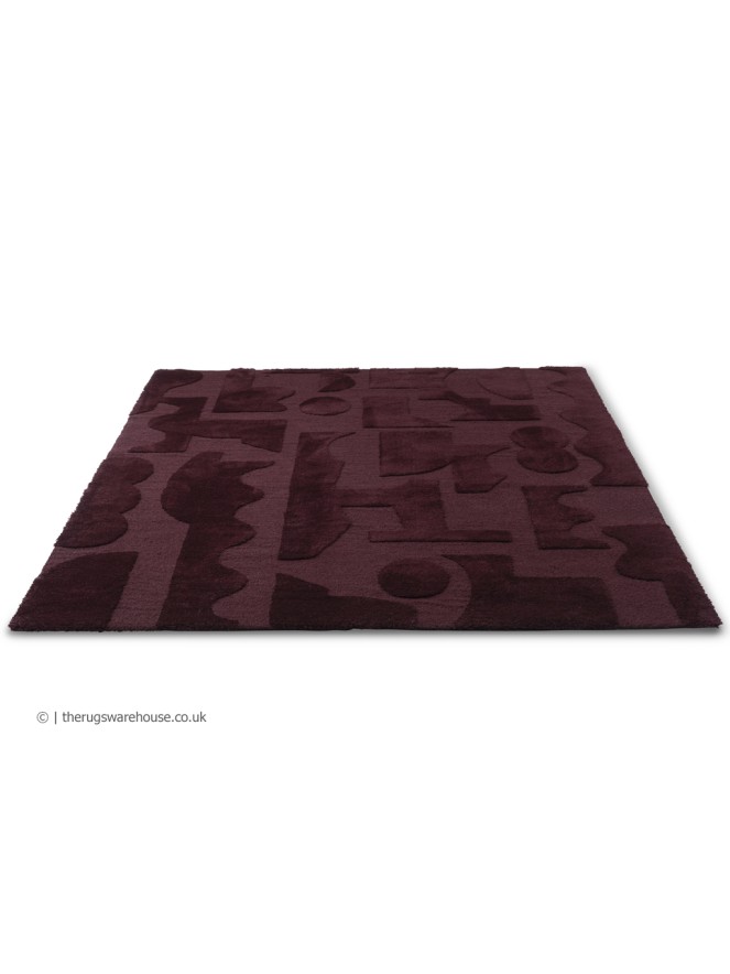 Mural Burgundy Rug  - 6