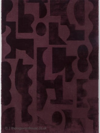 Mural Burgundy Rug