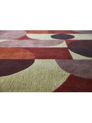 Cosmo Red Pale Green Rug - Thumbnail - 4