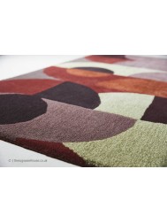 Cosmo Red Pale Green Rug - Thumbnail - 5