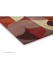 Cosmo Red Pale Green Rug - Thumbnail - 6