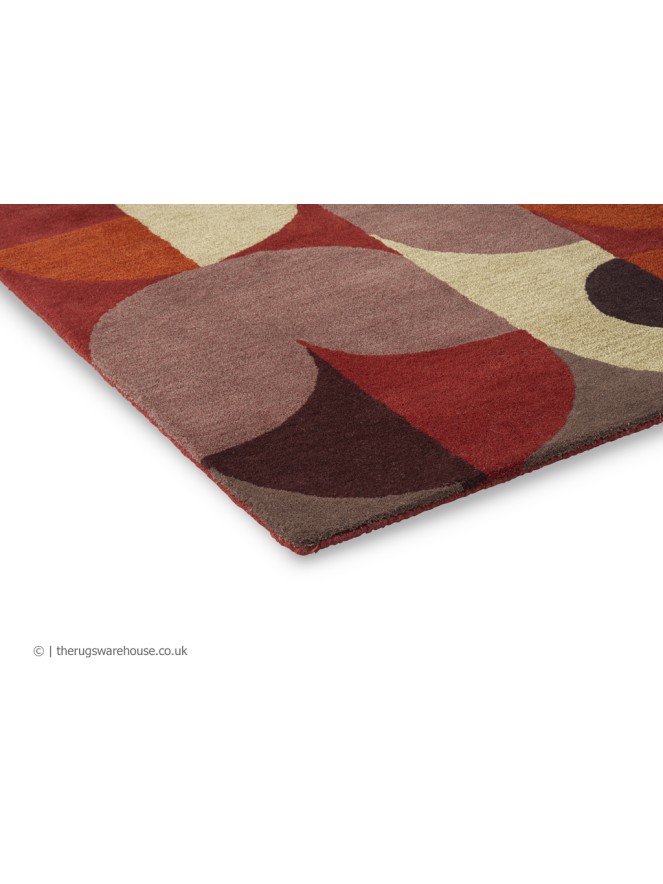Cosmo Red Pale Green Rug - 6
