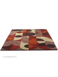Cosmo Red Pale Green Rug - Thumbnail - 8