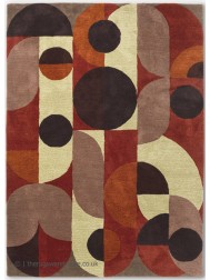Cosmo Red Pale Green Rug - Thumbnail - 9