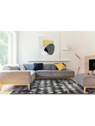 Chevron Black Rug - Thumbnail - 2