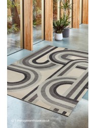 Retro Grey Rug - Thumbnail - 2