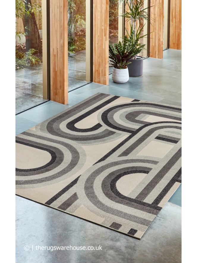 Retro Grey Rug - 2