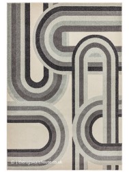 Retro Grey Rug - Thumbnail - 7