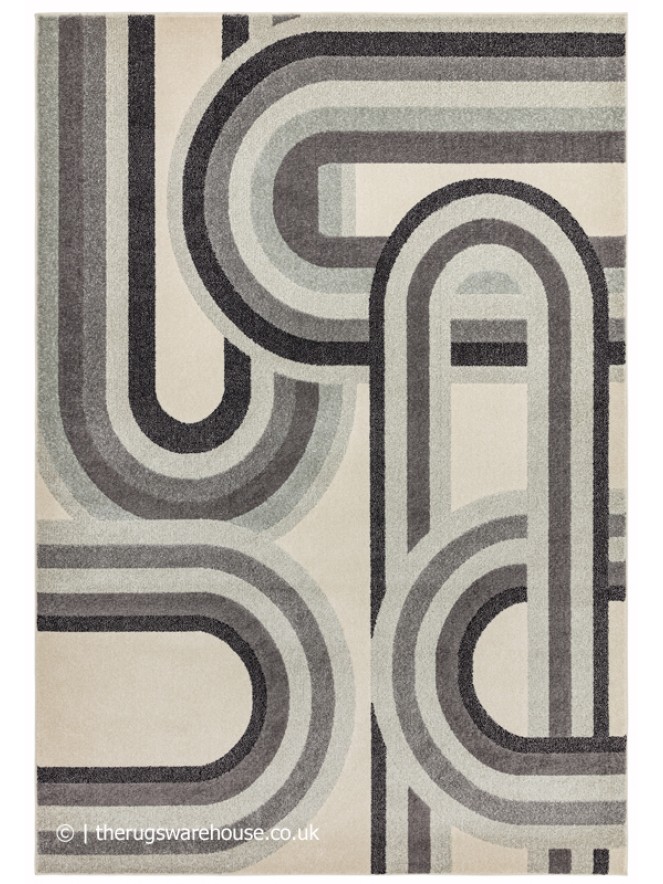 Retro Grey Rug - 7