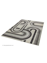 Retro Grey Rug - Thumbnail - 3