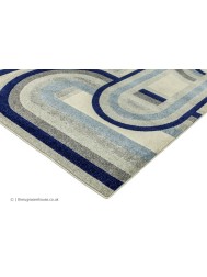 Retro Blue Rug - Thumbnail - 4