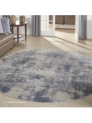 Felipe Blue Circle Rug - Thumbnail - 2