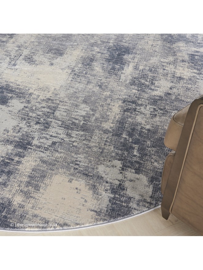 Felipe Blue Circle Rug - 4