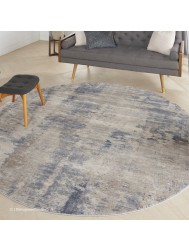 Elan Beige Grey Circle Rug - Thumbnail - 2