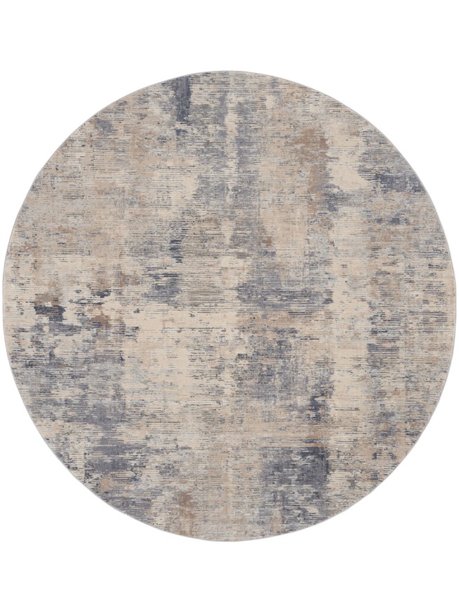 Elan Beige Grey Circle Rug - 7