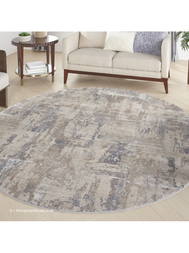 Esta Beige Circle Rug - 2