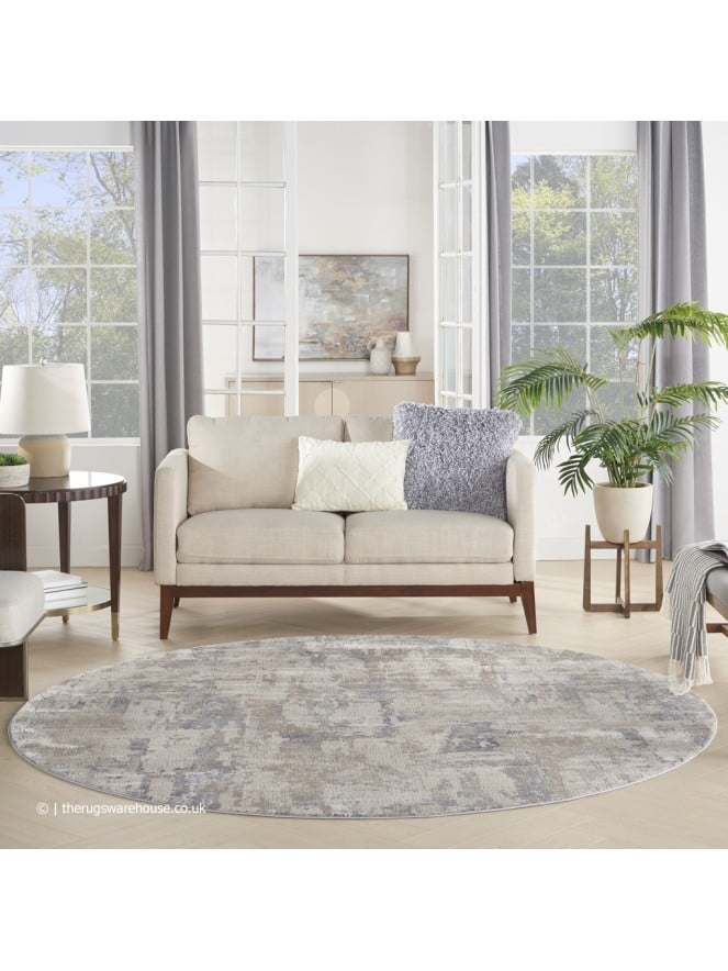 Esta Beige Circle Rug - 3