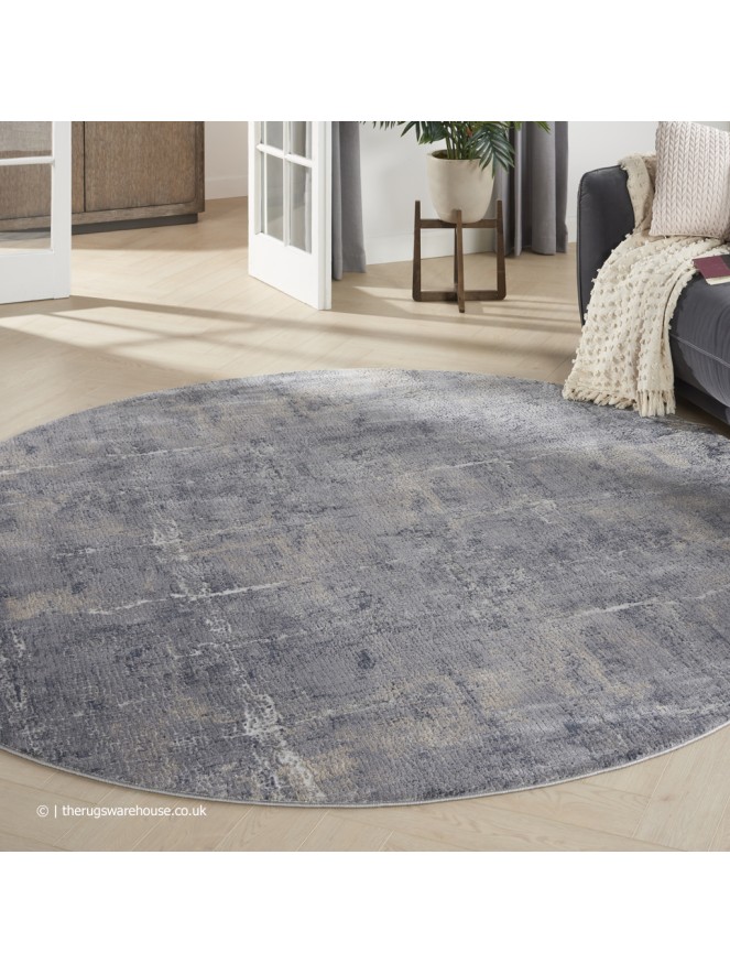 Esta Grey Circle Rug - 2