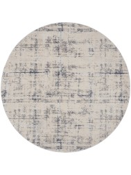 Esta Ivory Blue Circle Rug - Thumbnail - 7