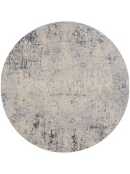 Ruslan Ivory Grey Circle Rug - Thumbnail - 7